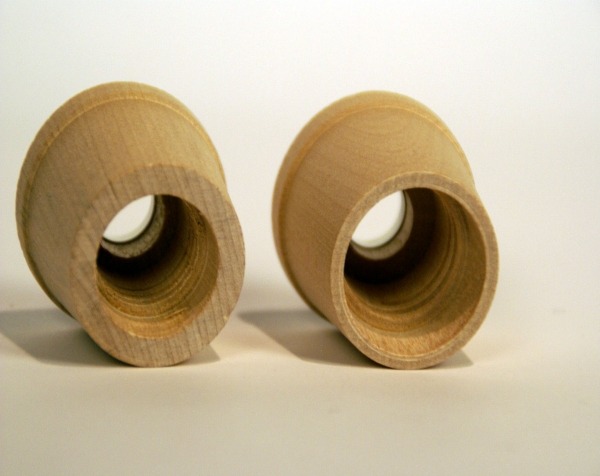 Unfinished threaded wooden diffuser caps, designed for manufacturers and bulk production runs.